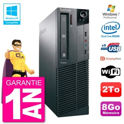 PC Lenovo ThinkCentre M82 SFF G2020 RAM 8GB Festplatte 2TB DVD-Brenner Wifi W7