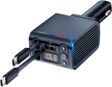 45W FM Transmitter Bluetooth Car Adapter, Wireless FM Bluetooth Transmitter