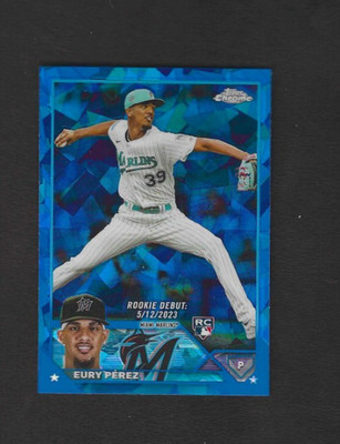 2023 Topps Chrome Update Sapphire Eury Perez Rookie Debut USCS317