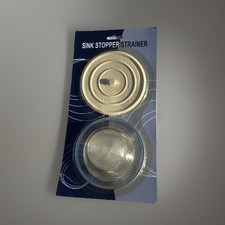 NEW In Package stainless Steel Mesh Sink Strainer Drain Rubber Stopper Set