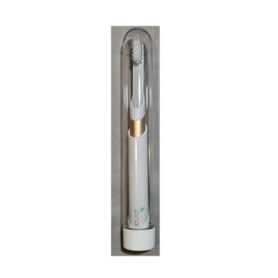 Quip Electric Toothbrush White Gold with Travel Case Nylon Bristles
