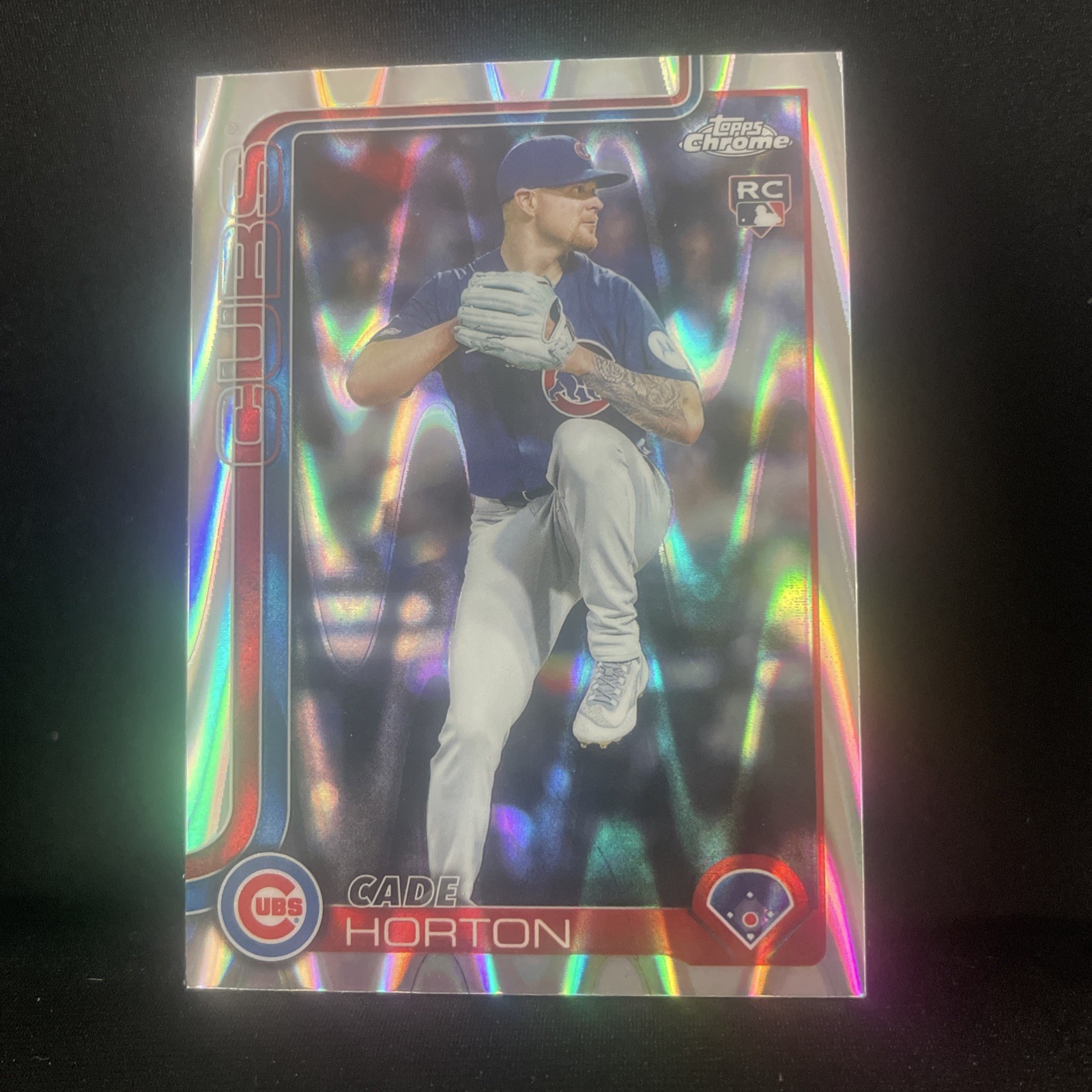 Cade Horton Rookie Card Topps Chrome Update#USC63 RayWave Refractor 2025 RC Cubs