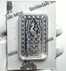 Scottsdale Mint Marquee Peacock 1 oz .999 Fine Silver Art Bar