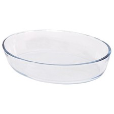Oval Glass Oven Dish Baking Roasting Casserole Cooking Tray 2 Sizes