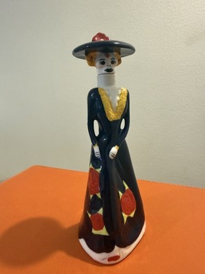 Tita Dona Celia Limited Edition Tequila Empty Ceramic Bottle 8  DOD Figurine 