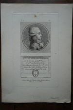 PIERRE-ETIENNE DESPATYS DE COURTEILLE (1753-1841) PORTRAIT ENGRAVING 19th century MEP