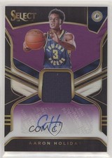2018-19 Panini Select Rookie Jersey Purple Prizm 2/99 Aaron Holiday Auto yd2