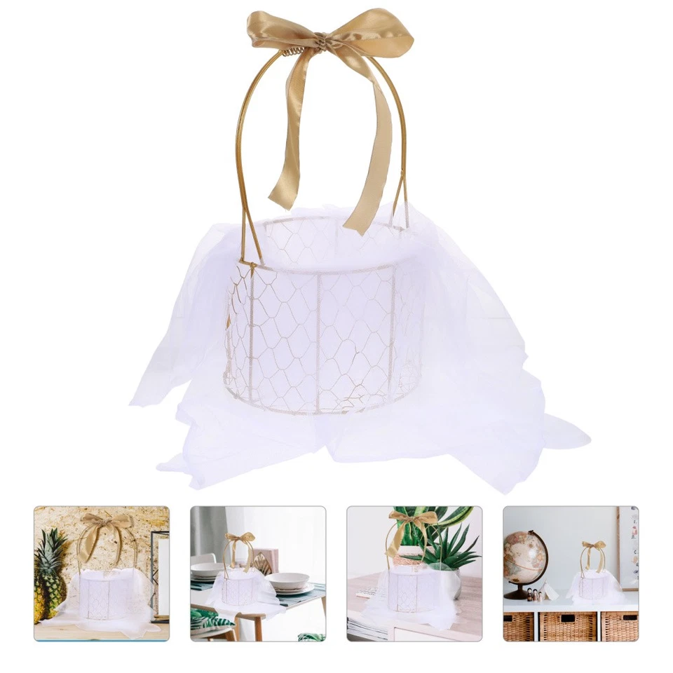 Hochzeits Gastgeschenke Korb Drahtkorb Romantischer Hochzeitskorb - Bild 2 von 4