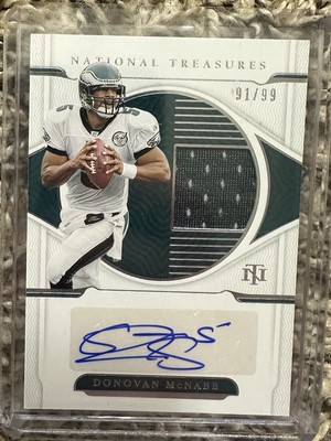 2021 National Treasures Football Donovan McNabb Game Used Jersey Auto #91/99