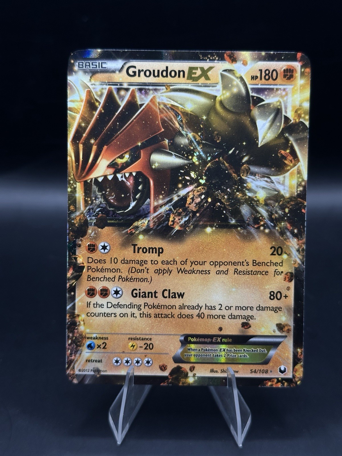 Groudon EX 54/108 Dark Explorers Holo Rare Pokemon NM
