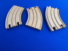 BRIO DOUBLE CURVED TRACKS 3PCS  33399 1998 / Brio Railway RARE / Imperfect