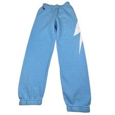 Aviator Nation Lightning Bolt Sweatpants Girl's 10 Blue Cotton Jogger Stretch