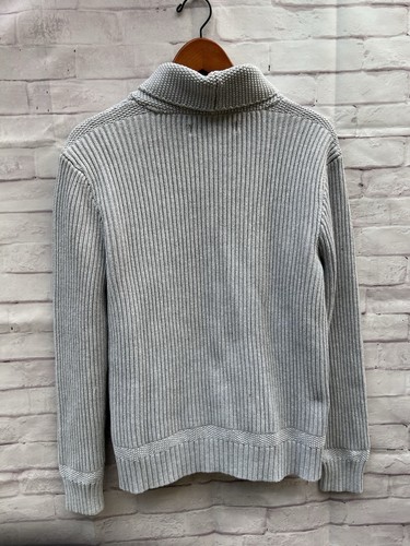 Vintage Levi's Męski szary dziadek Kardigan Sweter Zamek błyskawiczny Prążkowana dzianina Rozmiar XL - Zdjęcie 4 z 9