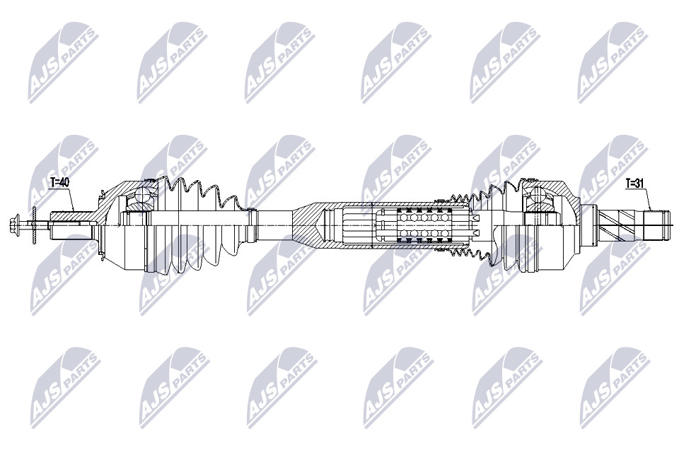 DRIVE SHAFT NPW-VV-172 FOR VOLVO XC60/SUV D4204T14/4204T4/4204T5 2.0L 4cyl - Image 6