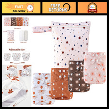 9 Sets Adjustable Reusable Cloth Diapers for Newborns, 6-33 lbs  Wet Bag  Inse