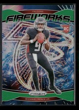 2024 Panini Prizm - Fireworks Michael Penix Jr. #16 Green Wave Prizm (RC)