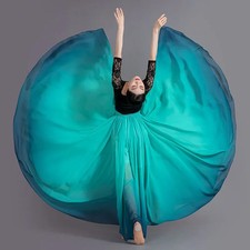 Women Stagewear Performance Dance Skirts 720 Degree Flamenco Dance Skirts