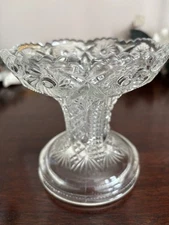 EAPG Twins Curve Fruit Bowl Stand by Imperial Glass Base for Punch Bowl 