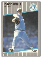 David Wells 1989 Fleer #247 Toronto Blue Jays VTG Baseball *340