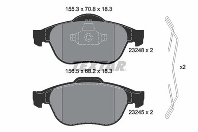 TEXTAR Bremsbelagsatz Scheibenbremse Q+ 2324802 für RENAULT ESPACE SATIS VEL JK0