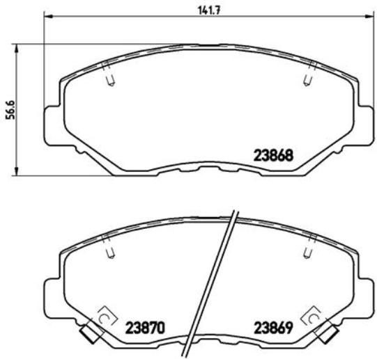 Plaquettes de frein Brembo P 28 035 à haute endurance thermique