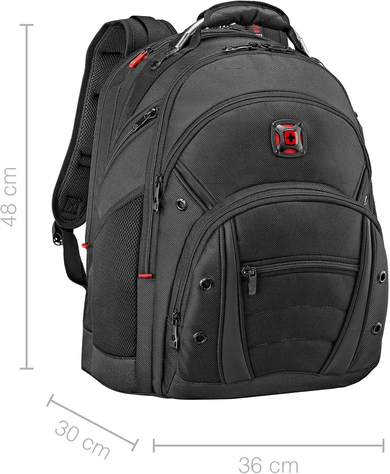 РЕДКИЙ рюкзак для ноутбука Wenger Synergy 16 дюймов - черный - баллистический нейлон - 605074 - Изображение 3 из 4