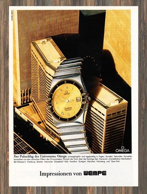 Omega Constellation - WEMPE - Reklame Werbeanzeige Original-Werbung 1983