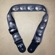 D'Addario Alchemy  Guitar Strap, Muted Skulls