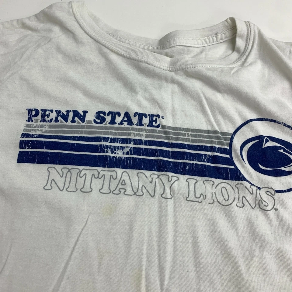 Penn State Nittany Lions T Shirt Mens XL White Short Sleeve Casual Cotton Blend - Image 3 of 4