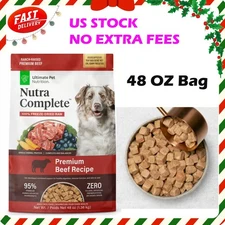 Ul.ti.mate Pet Nutrition Nutra Complete Freeze Dried Raw Beef Dog Food 48 Oz Bag