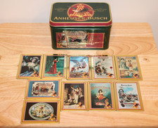 BUDWEISER Anheuser-Busch Embossed Gold Metal Collector 10 Card Set Tin 1996