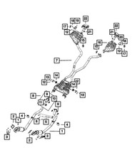 Genuine Mopar Exhaust Resonator And Tailpipe 68276649AA