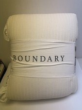 Boundary Queen Comforter Set 3 Pc Ivory Textured Ruffle Cotton Shams New