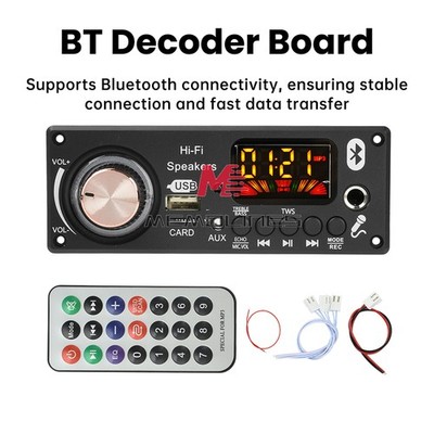 DC 12V Bluetooth Car Audio MP3 Decoding Board TPA3116D2 Amplifier 2 * 50W+100W