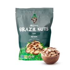 Organic Brazil Nuts 7 oz - Raw, Unsalted, Vegan, Gluten-Free, Healthy Snack