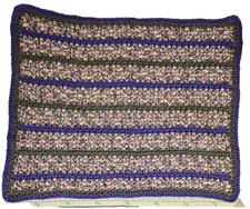 New Soft Striped Baby Cradle Bassinet Receiving Blanket Handmade Crocheted