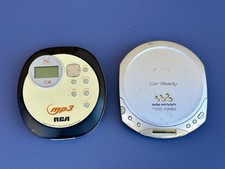 2 Pk Vintage Portable CD Players Sony Walkman RCA MP3 Both Need Work But Turn On