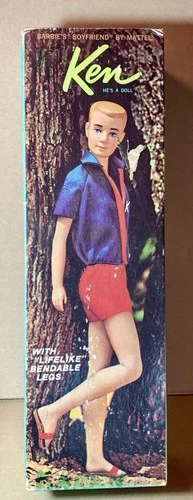 Vintage 1965-67 Mattel Ken Doll Bendable Leg #1020 w/Box Stand Booklet