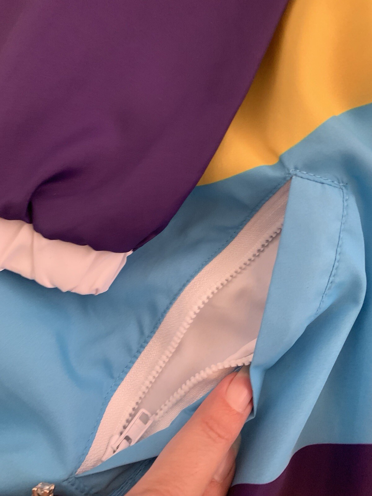 Funny Guy Creation Nylon Color Block 90s Retro Ca… - image 4