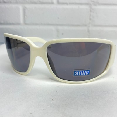 Sting Sunglasses SS6273 COL.4AO  White Yellow Wrap Frames w Purple Lens H2222