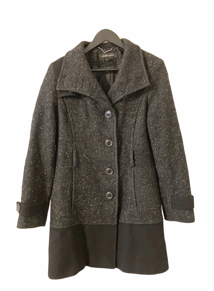 Black Rivet Winter White Peacoat, beautiful and warm www