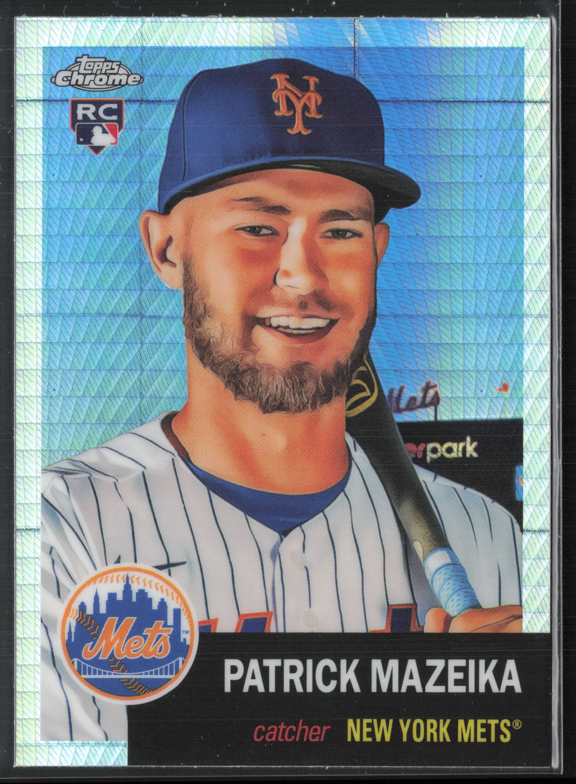 2022 Topps Chrome Platinum Anniversary Patrick Mazeika 196 RC Prism Refractor
