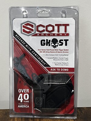 Scott Archery Release Ghost Hook Style Wrist Buckle Strap Black - 4006BSBK