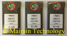 30 75/11 SHARP ORGAN TITANIUM FLAT SHANK 15X1 HAX1 HOME SEWING MACHINE NEEDLES
