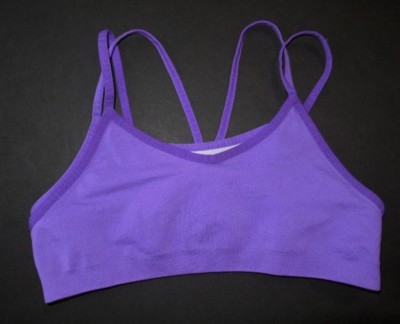 NWOT Bloch Pink Thread Double Strap Bra Purple  XS fits Child Medium 8-10
