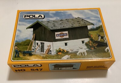 O Scale European Barn Pola H0 547 '' Stall Martini '' Bausatz in OVP