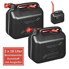 2x 10L Benzinkanister Reservekanister Kunsstoff Kraftstoff Kanister UN-geprüft