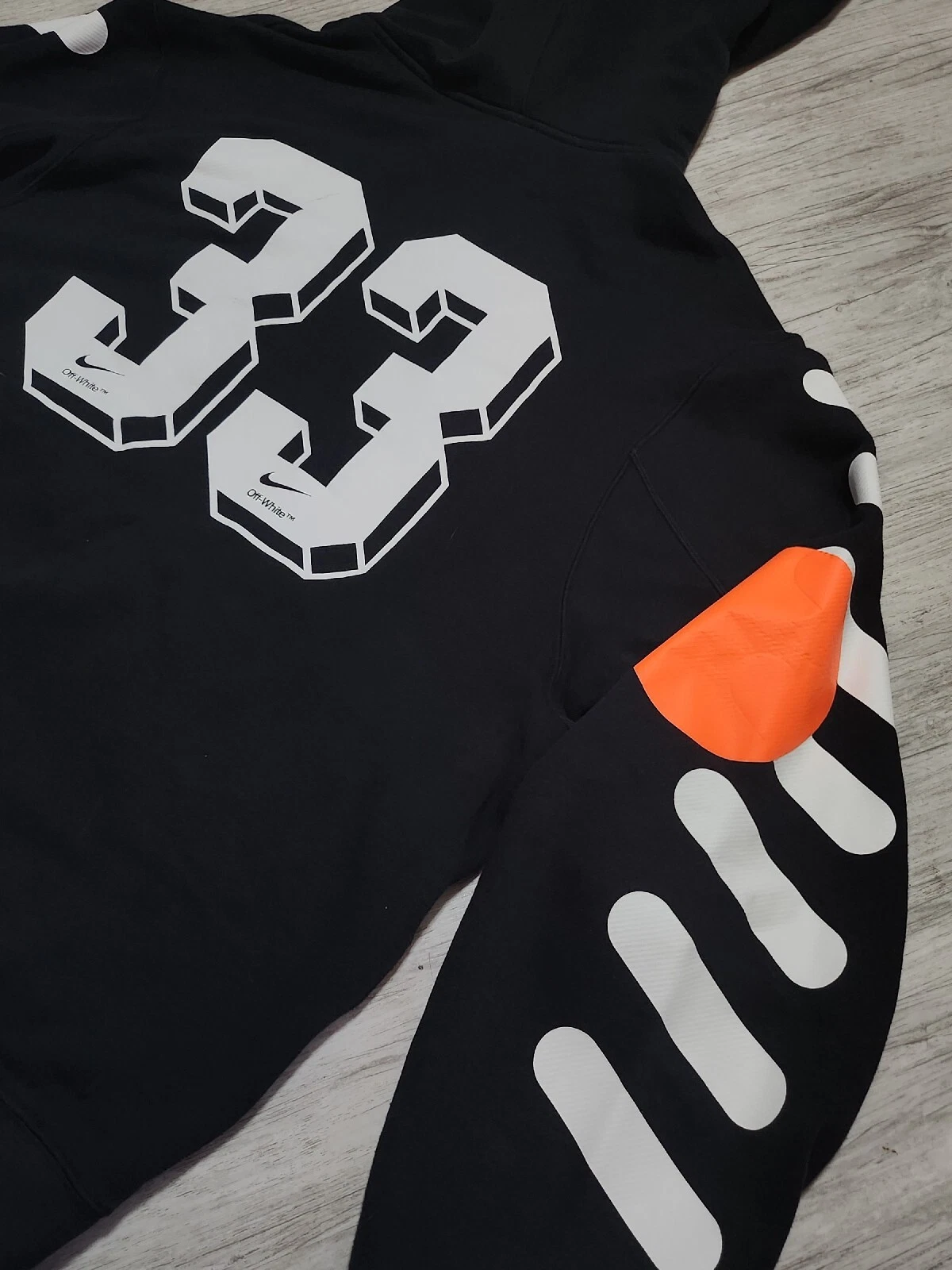 OFF WHITE *CAMPIONE NIKE! Nikelab x BIANCO SPORCO Mercurial Nuova di zecca x felpa con cappuccio nera VIRGIL ABLOH taglia M