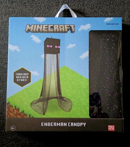 "NEW IN BOX" Minecraft Enderman Bed Canopy for Ceiling, Hanging Curtain Netting  - Picture 1 of 6