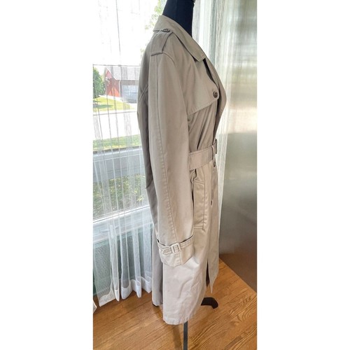 Vintage 80s Pierre Cardin tan fall spring trench coat, gender neutral, size L - Picture 6 of 9
